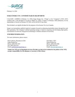 SURGE ENERGY INC. CONFIRMS MARCH 2026 DIVIDEND