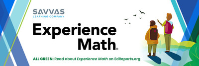 Savvas Learning Company’s Experience Math Earns All-Green Rating from EdReports