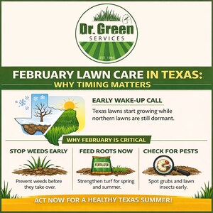 Dr. Green Services Warns Texas Homeowners: February Lawn Care Timing Is Critical