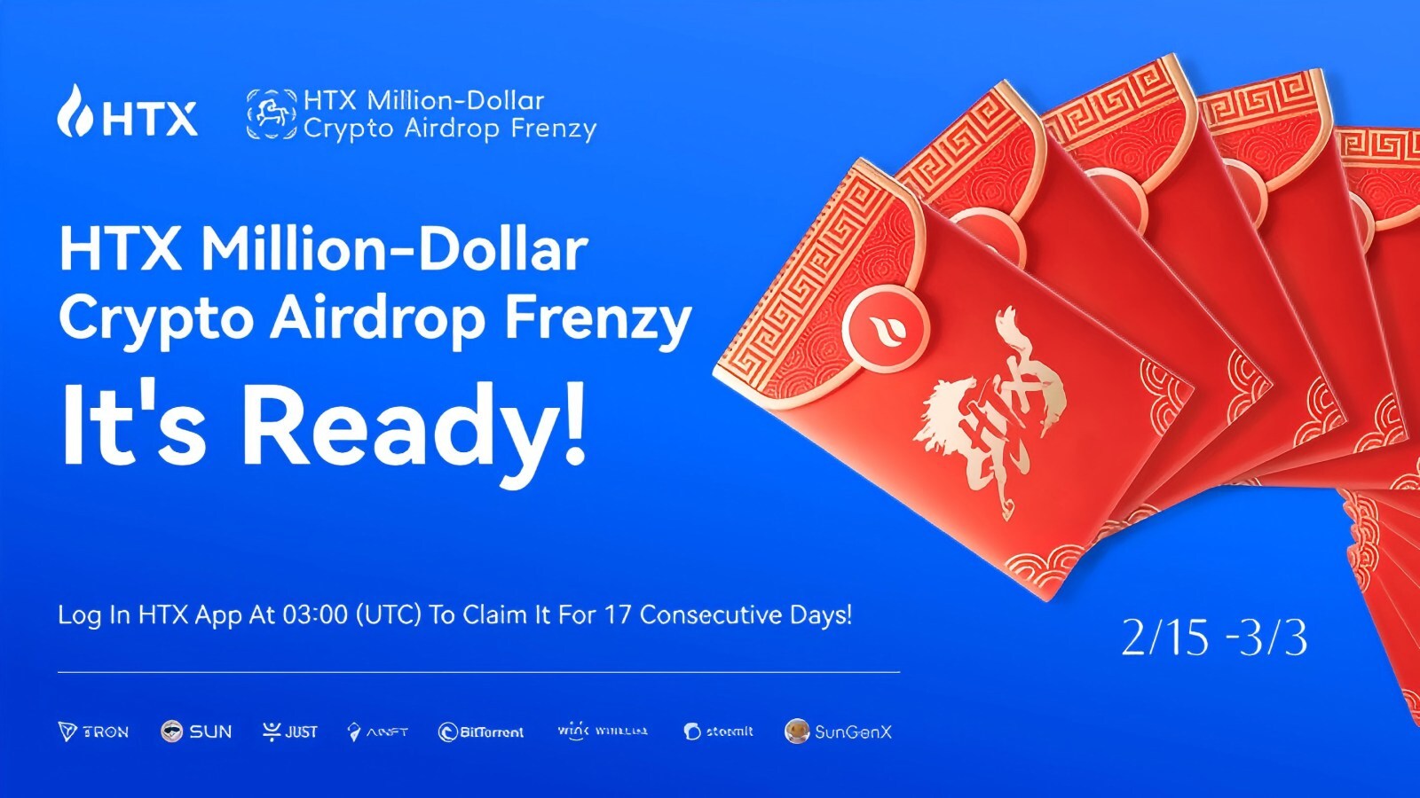 Login Now & Claim Rewards! HTX Unveils 3,000,000 USDT Mega Airdrop