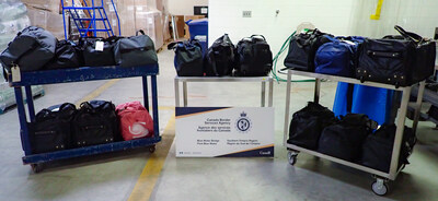 CBSA seizes 266 kg of methamphetamine at the Blue Water Bridge. (CNW Group/Canada Border Services Agency)