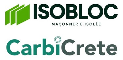 Logo : Isobloc et CarbiCrete (Groupe CNW/CarbiCrete Inc)
