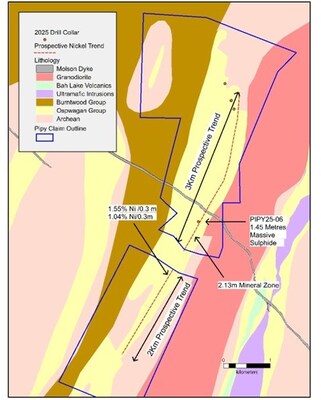 Figure 2: Pipy South 2025 Nickel Diamond Drill Holes (CNW Group/Nican Ltd.)