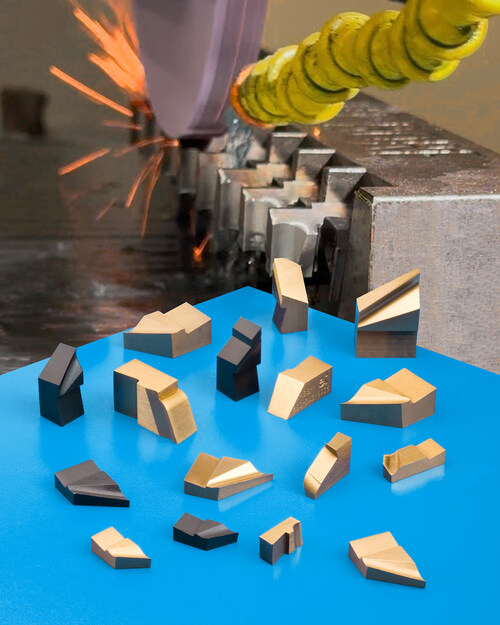 MILLHOG® Cutter Blades are precision ground from T-15 tool steel before being formed into any angle of prep including 37.5 degree, J-prep, and compound bevels. Then they are TiN (titanium nitride) coated to extend blade life. A Hard Lube AlCrN coating is offered to provide superior heat resistance and longer blade life for highly-alloyed materials.