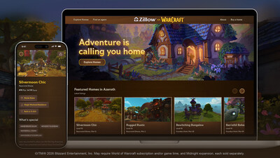The Zillow for Warcraft experience brings Zillow’s familiar home exploration into a fantasy setting. The microsite highlights a mix of player-favorite housing creations and early looks at Blizzard-built homes inspired by iconic Warcraft styles, such as Stormwind townhouses and Horde-influenced bungalows. The Zillow for Warcraft experience brings Zillow’s familiar home exploration into a fantasy setting. The microsite highlights a mix of player-favorite housing creations and early looks at Blizzard-built homes inspired by iconic Warcraft styles, such as Stormwind townhouses and Horde-influenced bungalows.