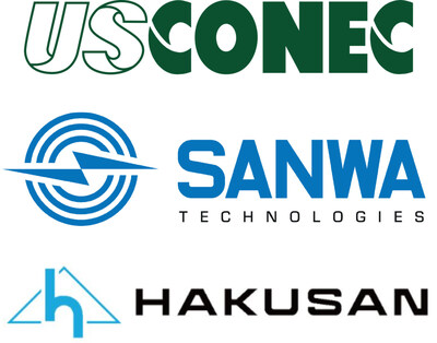 US Conec, SANWA, and Hakusan Logos