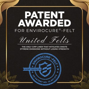 United Felts Issued Patent for EnviroCure®-Felt Technology