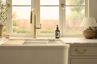 Kohler x Studio McGee Audrine Kitchen Sink, paired with the Edalyn Faucet