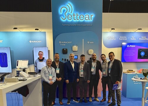 The Bettear team at ISE 2026 in Barcelona showcased Bettear Auracast™ solutions to the global professional AV industry.