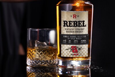 Rebel Bourbon, the official bourbon of Richard Childress Racing announced the release of Rebel Kentucky Straight Bourbon Whiskey Single Barrel Selected By Kyle Busch. With guidance from Rebel Bourbon Master Distiller John Rempe, the two-time NASCAR® Cup Series champion and driver of the No. 8 Chevrolet hand-picked every barrel for this limited-edition release, which is bottled at 108 proof (54% ABV) in honor of Rebel’s RCR sponsorship.