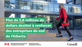 Le gouvernement du Canada aide à renforcer les industries et les entreprises dans le sud de l’Alberta (Groupe CNW/Développement économique Canada pour les Prairies)