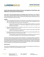 Lundin Gold Reports Record Mineral Reserves and Expands the FDN District With FDNS Reserve and FDN East Inferred Resource (CNW Group/Lundin Gold Inc.)