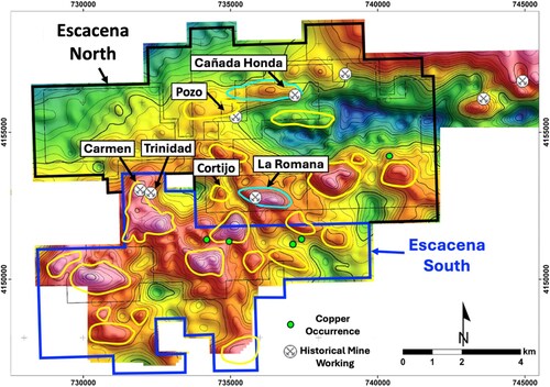 Figure 1 – Escacena Project gravity anomaly targets (CNW Group/Pan Global Resources Inc.) Figure 1 – Escacena Project gravity anomaly targets (CNW Group/Pan Global Resources Inc.)