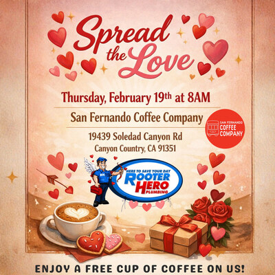 Rooter Hero Brings "Spread the Love" Pop-Up to San Fernando <em>Coffee</em> Company in Santa Clarita