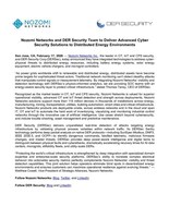 Nozomi Networks and DER Security Team to Deliver Advanced Cyber Security Solutions to Distributed Energy Environments