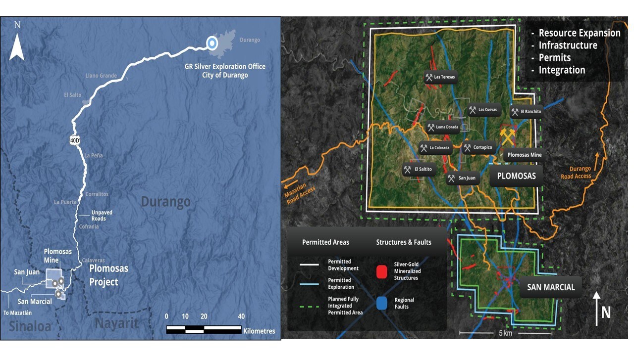 Figure 1 - Location of Plomosas Silver Project (CNW Group/GR Silver Mining Ltd.) Figure 1 - Location of Plomosas Silver Project (CNW Group/GR Silver Mining Ltd.)