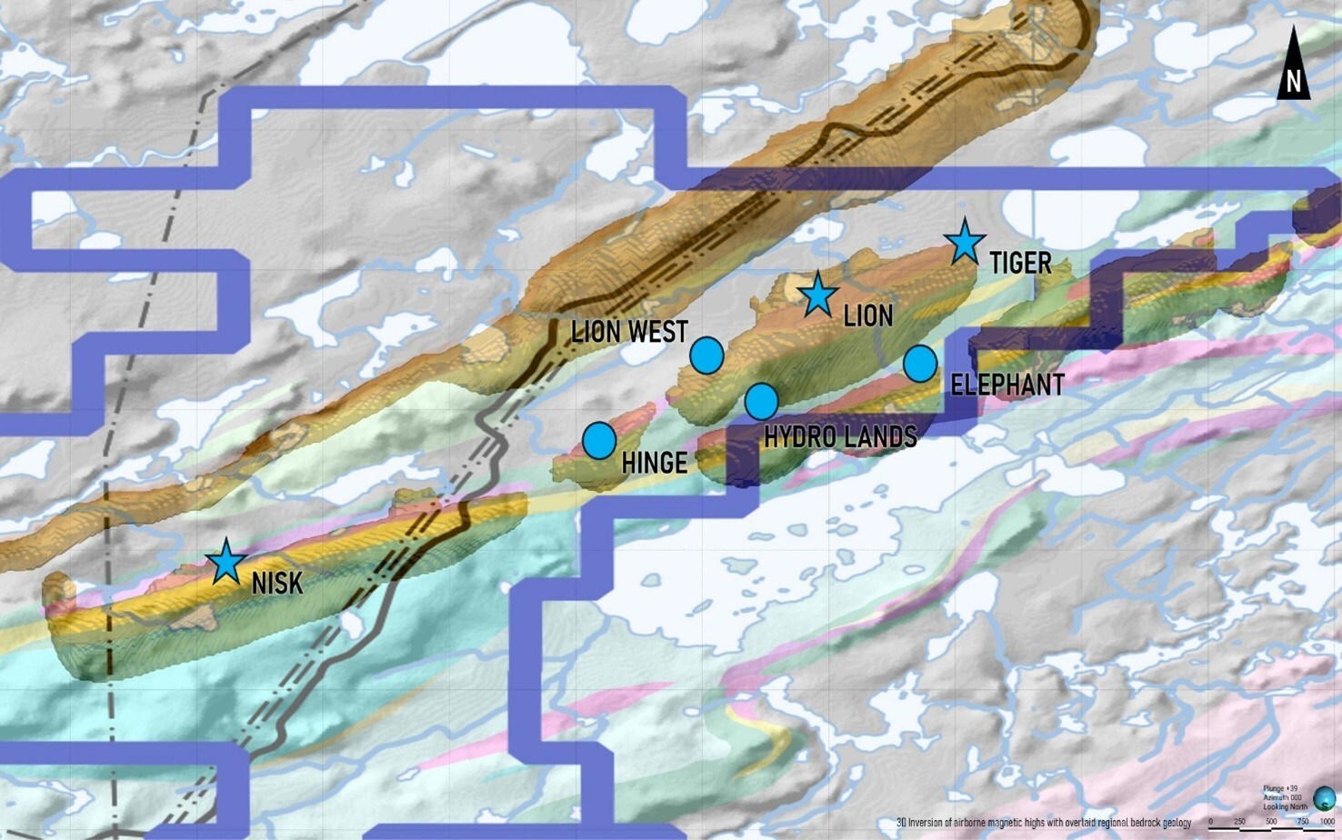 Figure 2 – Exploration target areas currently being explored on the Nisk Project. (CNW Group/Power Metallic Mines Inc.)