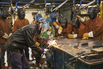 The Adopt a School Campaign supports secondary welding programs through targeted initiatives. The Equipment and Technology Advancement Program funds modern equipment and educator development. The CWB WeldSAFE™ Grant provides PPE and lab safety reviews. The Consumables Notice Network distributes donated materials to classrooms, enabling hands on learning for students across Canada. (CNW Group/CWB Welding Foundation)
