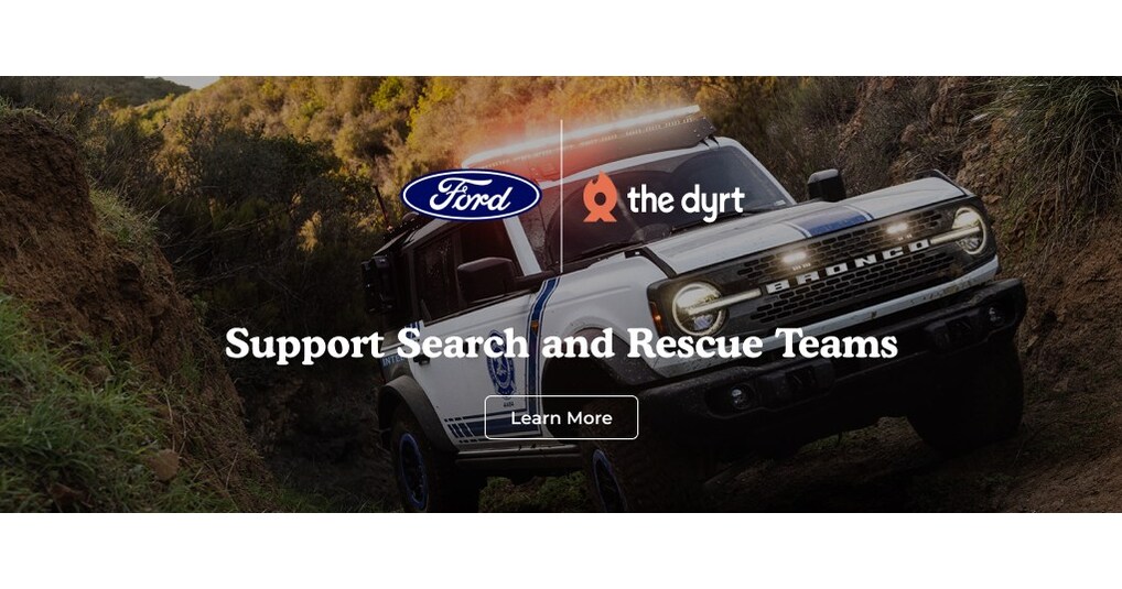 The Dyrt and Ford Bronco Partner to Support Search and Rescue Teams Nationwide The Dyrt and Ford Bronco Partner to Support Search and Rescue Teams Nationwide