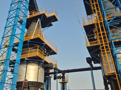 Under construction biochar facility in Côte d'Ivoire (PRNewsfoto/Varaha)
