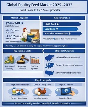 Poultry Feed Market to Hit US$ 339.07 Billion by 2032, Driven by Additives and Antibiotic-Free Feed, Reveals Maximize Market Research