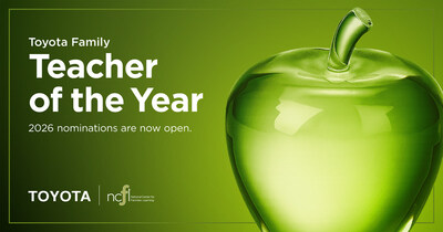Nominations are now open for the 2026 Toyota Family Teacher of the Year
