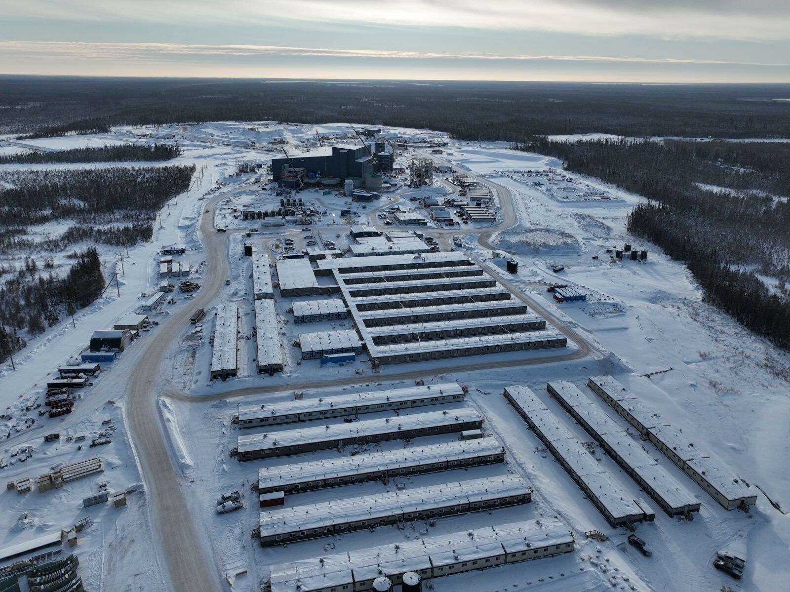 Site Layout – Looking South (Middle of December 2025) (CNW Group/Foran Mining Corporation) Site Layout – Looking South (Middle of December 2025) (CNW Group/Foran Mining Corporation)