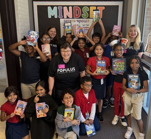 Populus Financial Group Donates 850 Books to Davis Elementary School