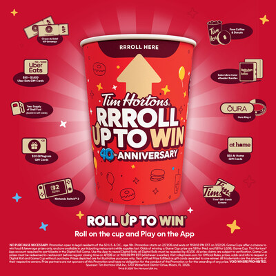 Tim Hortons U.S. Roll Up To Win® promotion is back today through March 22