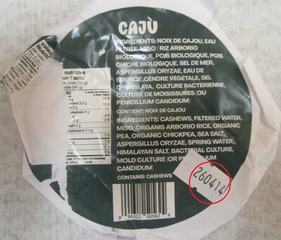 Cajù style cendré_lot (Groupe CNW/Ministère de l'Agriculture, des Pêcheries et de l'Alimentation) Cajù style cendré_lot (Groupe CNW/Ministère de l'Agriculture, des Pêcheries et de l'Alimentation)