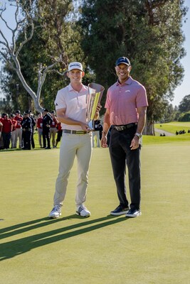 From left to right: Jacob Bridgeman, Tiger Woods