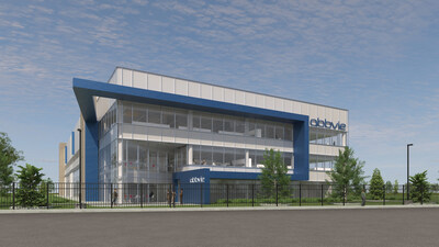 Rendering of one of two new active pharmaceutical ingredient facilities planned at AbbVie’s North Chicago campus