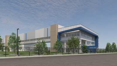 Rendering of one of two new active pharmaceutical ingredient facilities planned at AbbVie’s North Chicago campus