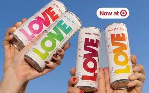 Be LOVE™ Hydration is available at Target stores nationwide in single cans and 4-packs in four flavors: Berry Bliss, Orange Blossom, Citrus Zest, plus an exclusive Target flavor, Wild Cherry.