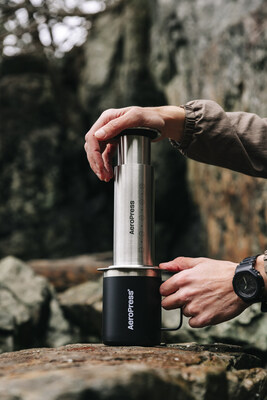 Introducing AeroPress Steel, a professional grade stainless-steel version of its iconic 3 in 1 coffee maker.