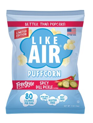 Like Air® Teams Up with Freestyle Snacks to Debut Spicy Dill Pickle Puffcorn at Expo West 2026