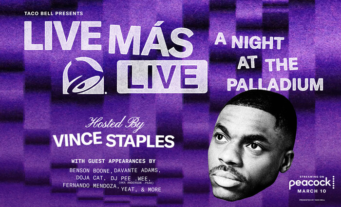 Live Más LIVE hits the Hollywood Palladium stage for its third year with a fan-fueled variety show loaded with outrageous laughs and exclusive Taco Bell reveals.