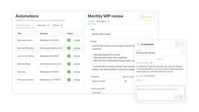 Adaptive AI agents proactively monitoring projects and updating financial forecasts.