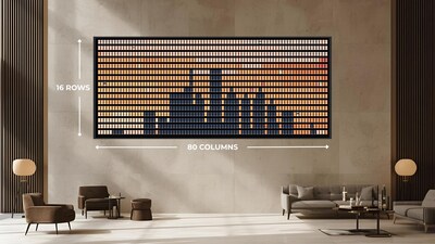 Chroma Flap serves as a kinetic wall installation, perfect for brand statement walls, lobby centerpieces, moving murals, and cultural landmarks.