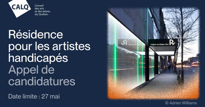 Appel de candidatures pour les artistes sourds et sourdes ou en situation de handicap . (Groupe CNW/Conseil des arts et des lettres du Québec) Appel de candidatures pour les artistes sourds et sourdes ou en situation de handicap . (Groupe CNW/Conseil des arts et des lettres du Québec)