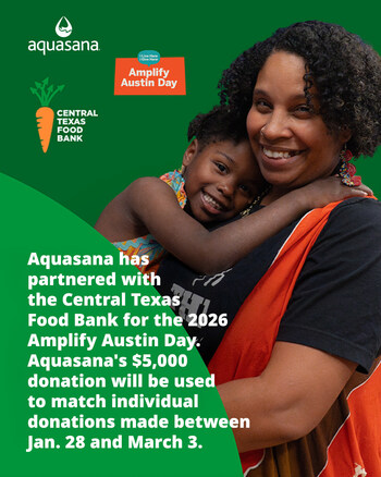 Aquasana has partnered with the Central Texas Food Bank for Amplify Austin Day with an Early Giving matching donation.