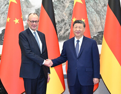 Xi Jinping trifft Friedrich Merz