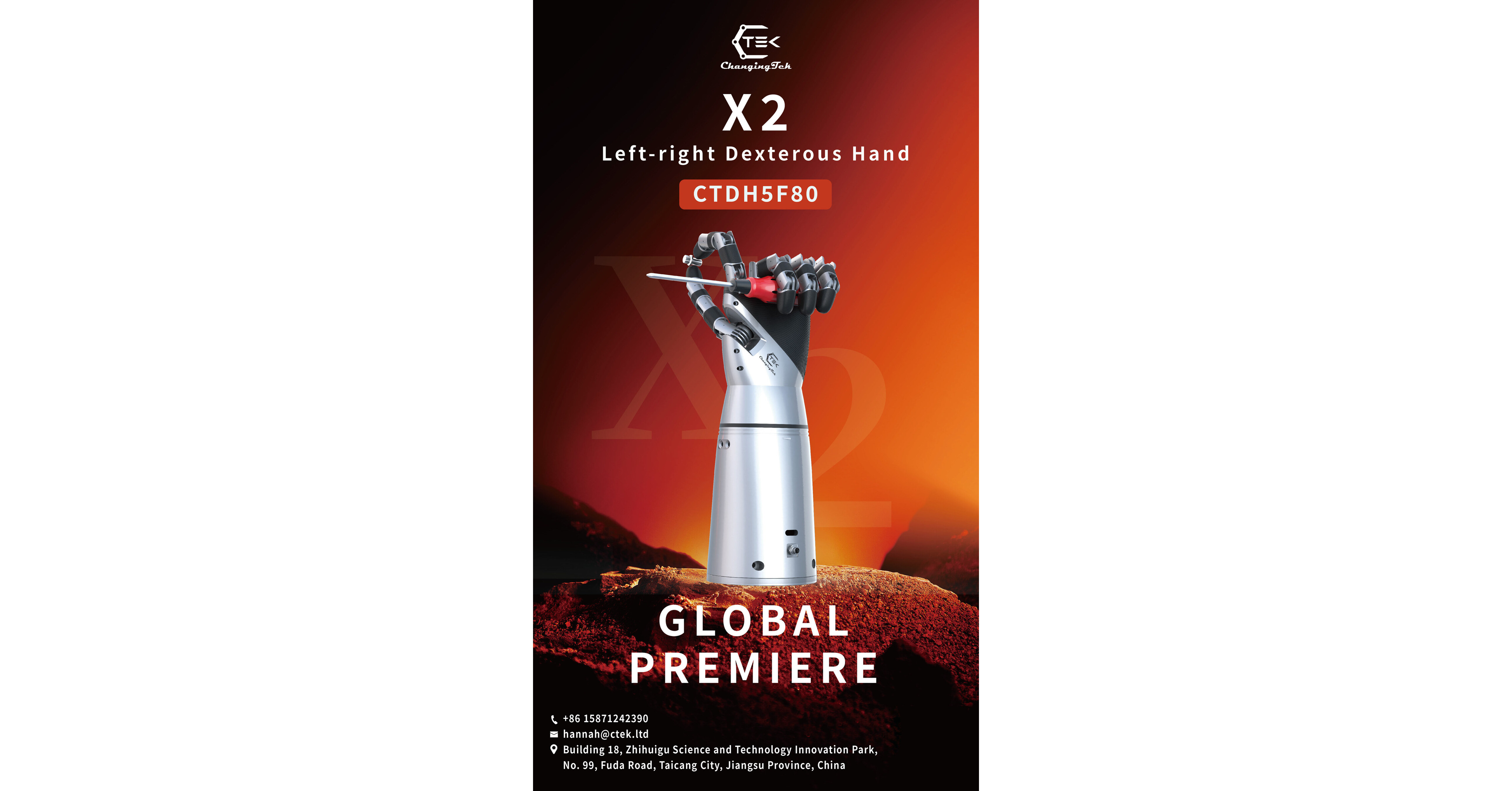 Changingtek Robotics Launches the Worlds First Adaptive X2 Left-Right Dexterous Hand