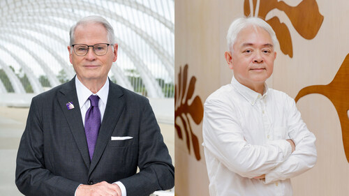Dr. Devin Stephenson (left), president of Florida Polytechnic University, and Dr. Kuen-Suan Chen, president of National Chin-Yi University of Technology in Taichung, Taiwan, have signed an agreement to launch an international academic and research exchange program between the two institutions.