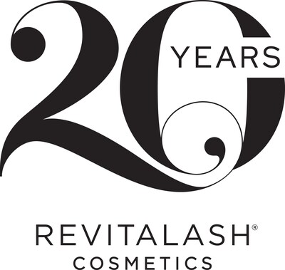 Logotipo do 20º aniversário da RevitaLash Cosméticos