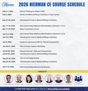 Nierman Practice Management Announces 2026 Dental CE Course Schedule