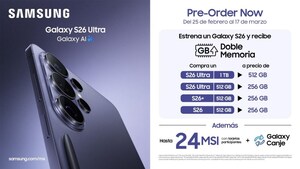 Comienza en México la preventa de la nueva serie Galaxy S26