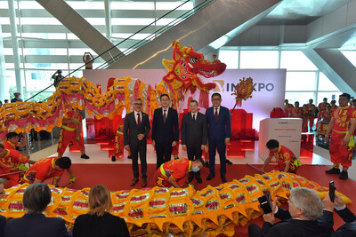 Vinexpo Asia, Hong Kong, 28–30 May 2024. Opening Ceremony – Day 1 (28 May). Rodolphe Lameyse, Bernard Chan, Bertrand Lortholary, Dane Cheng. Photo: Medion Limited. Vinexpo Asia, Hong Kong, 28–30 May 2024. Opening Ceremony – Day 1 (28 May). Rodolphe Lameyse, Bernard Chan, Bertrand Lortholary, Dane Cheng. Photo: Medion Limited.
