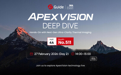 Guide apresenta o ApexVision na IWA Outdoor Classics 2026 (PRNewsfoto/Guide)