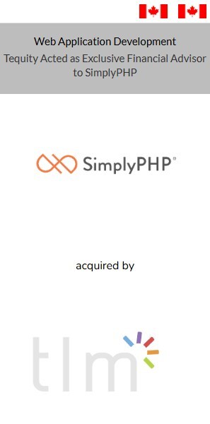 Tequity’s Client, SimplyPHP, Acquired by TLM Tequity’s Client, SimplyPHP, Acquired by TLM